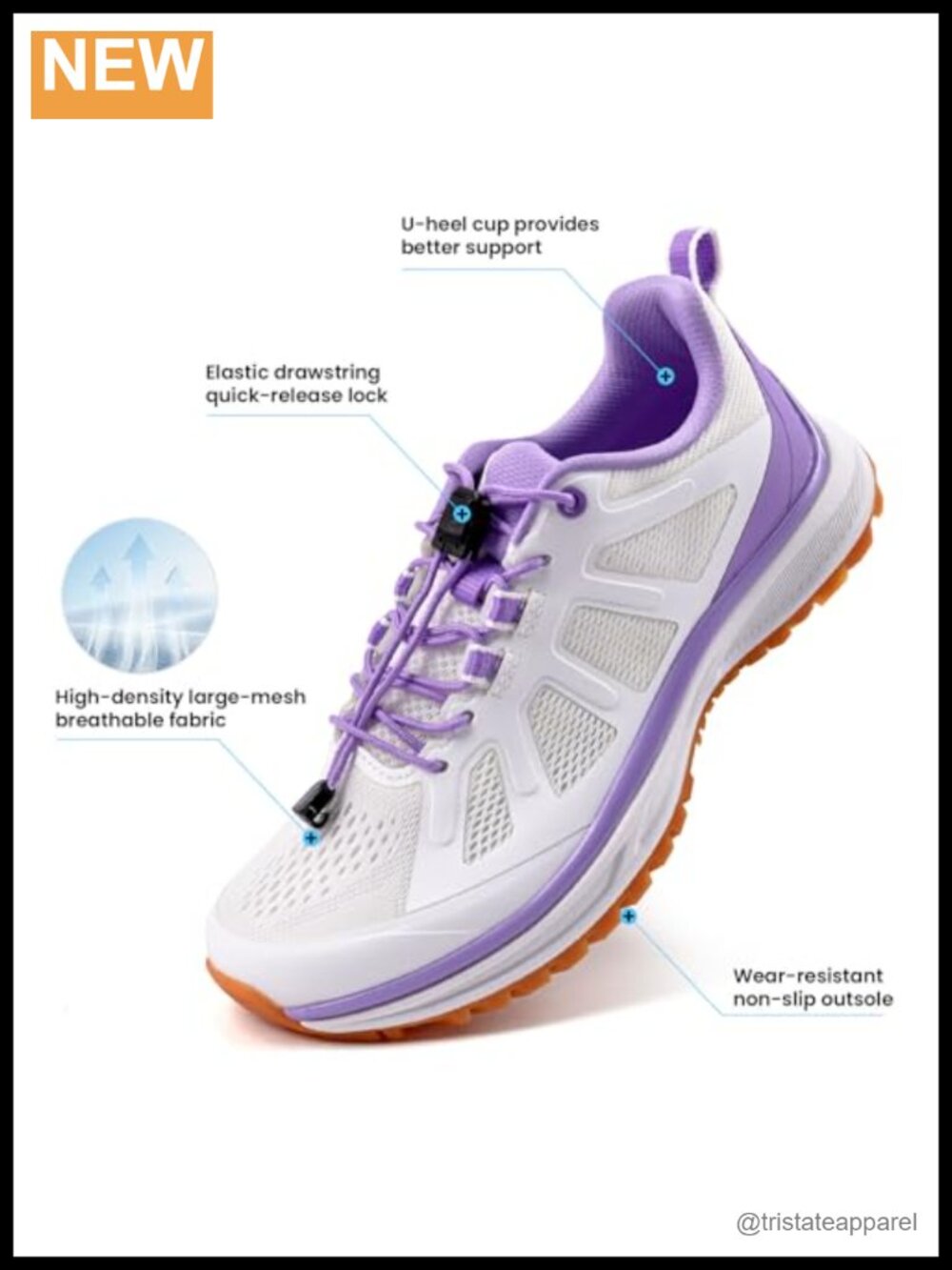 Women's Cycling Shoes with 2-Bolt SPD Cleats Breathable Mesh - Picture 4 of 5